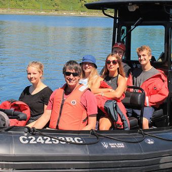 guests enjoying a boat ride