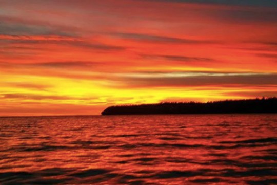 Sunset cruise off the shore of White Rock, BC