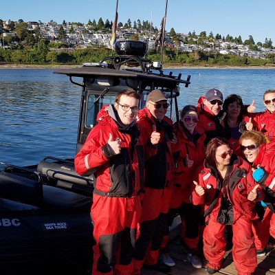 Guests leaving for a whale watching tour in white rock, bc