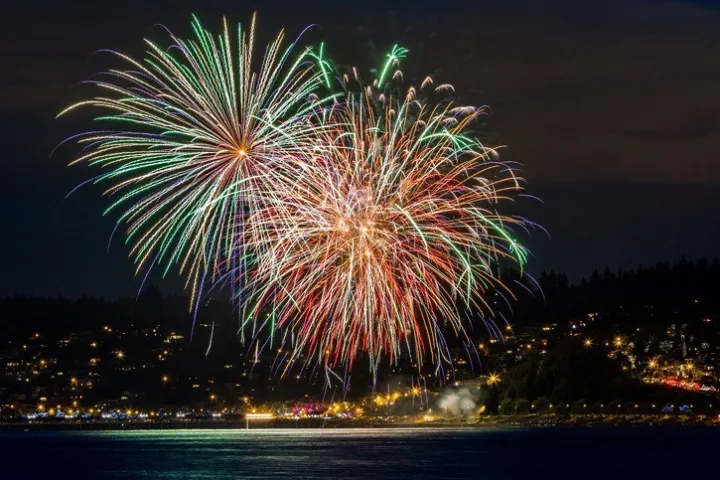 fireworks in the sky