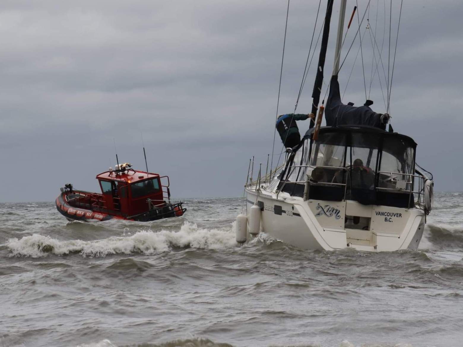a small boat in a body of water